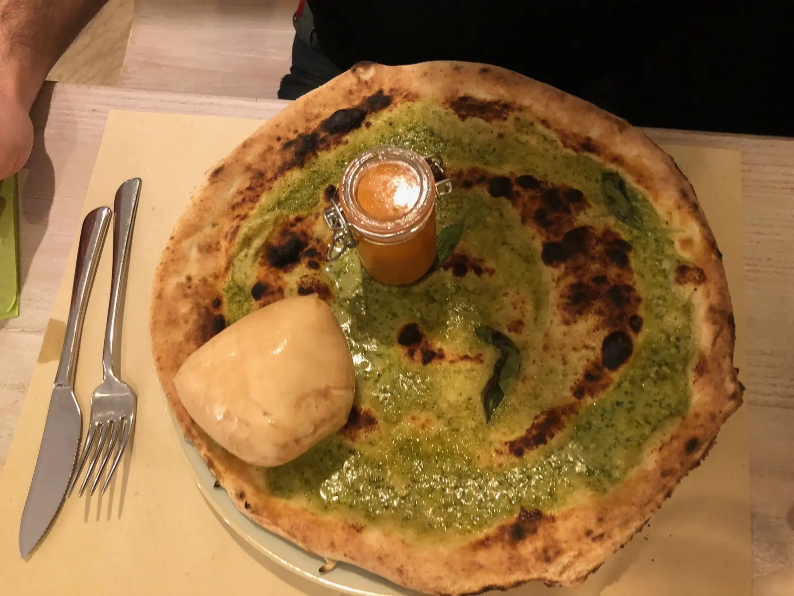 Pesto e Burrata at La Piedigrotta