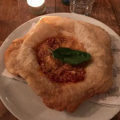Pizza Fritta at Rosso Pomodoro