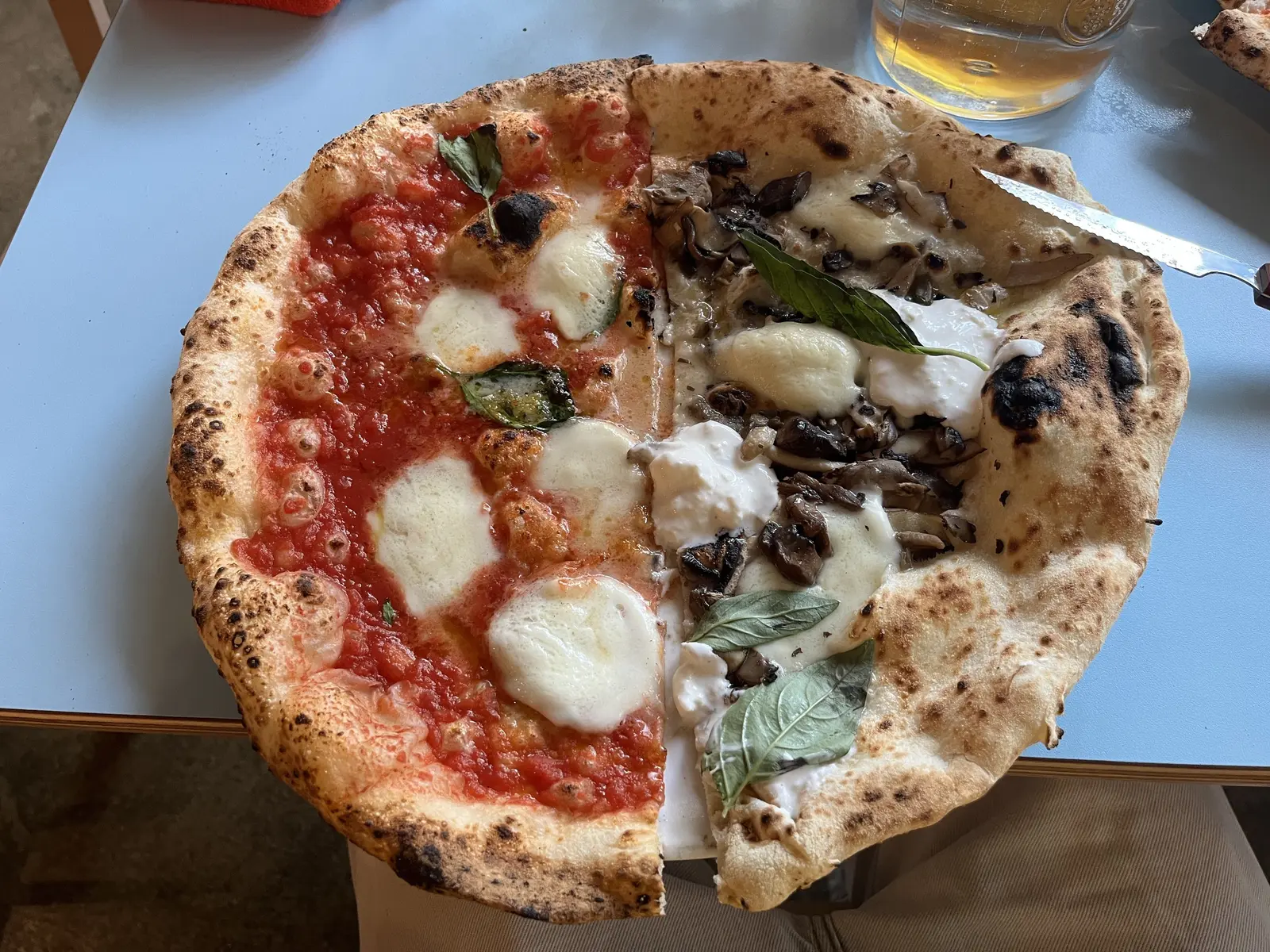 Mezza Funghi / Bufala at Rudy's Pizza Napoletana - Shoreditch