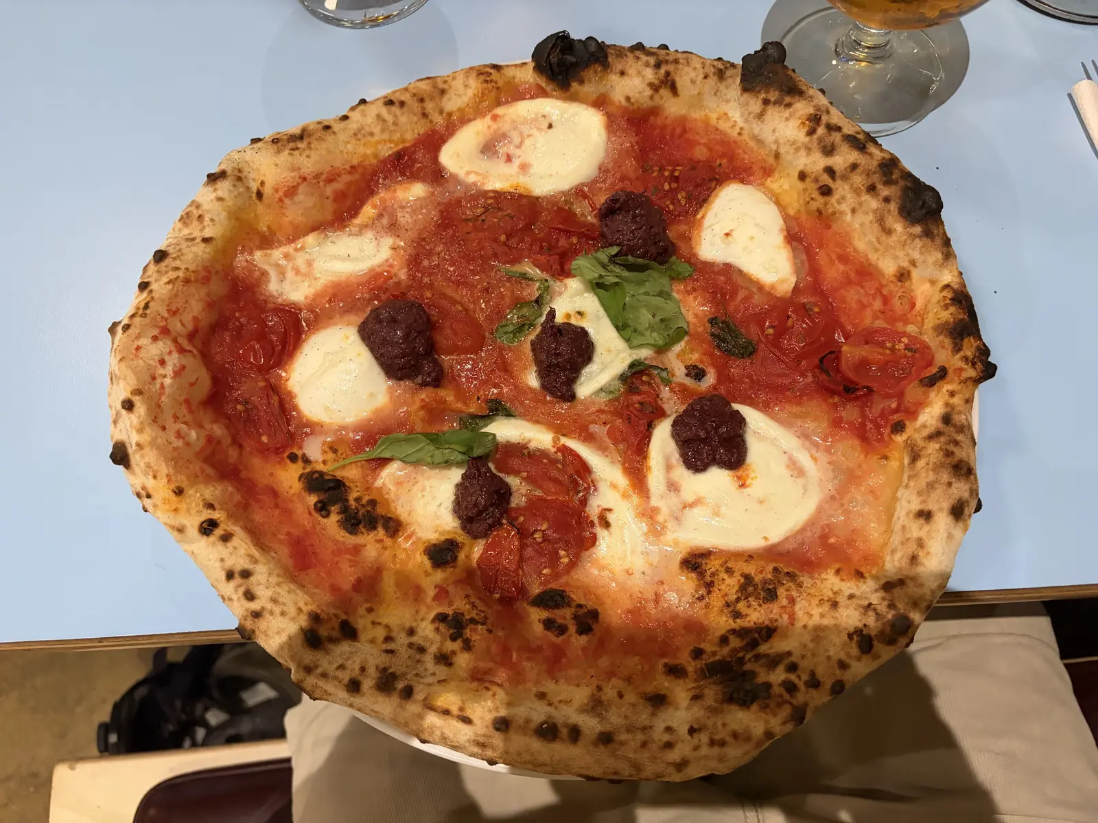 Bufala with confit tomatoes at Rudy's Pizza Napoletana - Shoreditch