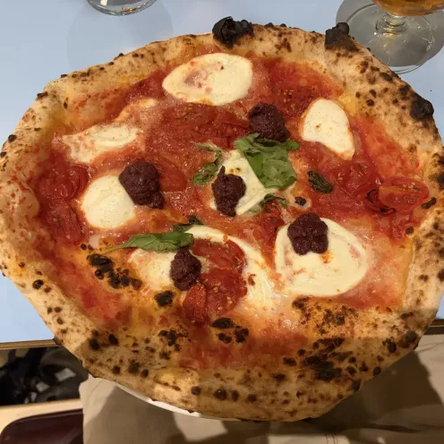 Bufala with confit tomatoes at Rudy's Pizza Napoletana - Shoreditch