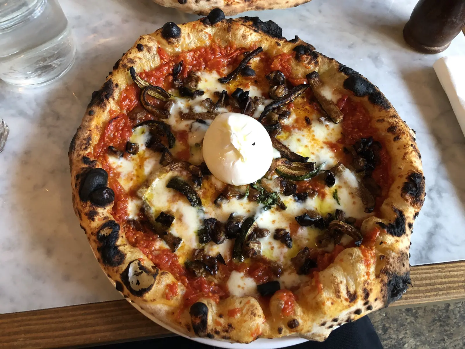 Funghi e Burrata at Sacro Cuore